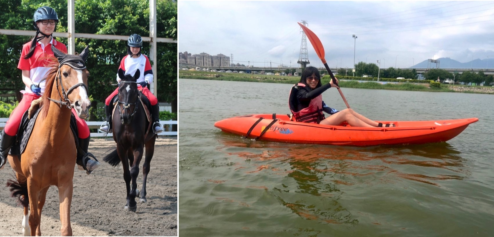 Equestrian and Kayaking 國際休閒課程，充實社交技能